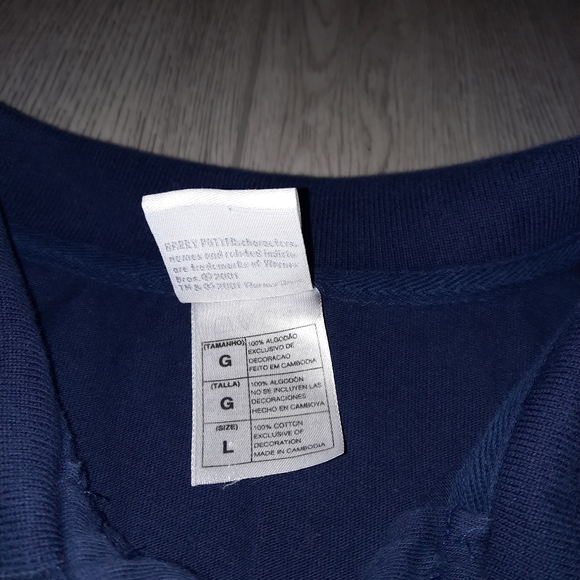 Harry Potter Hogwarts Navy Polo Shirt Vintage Warner Brothers Studio - Picture 5 of 12